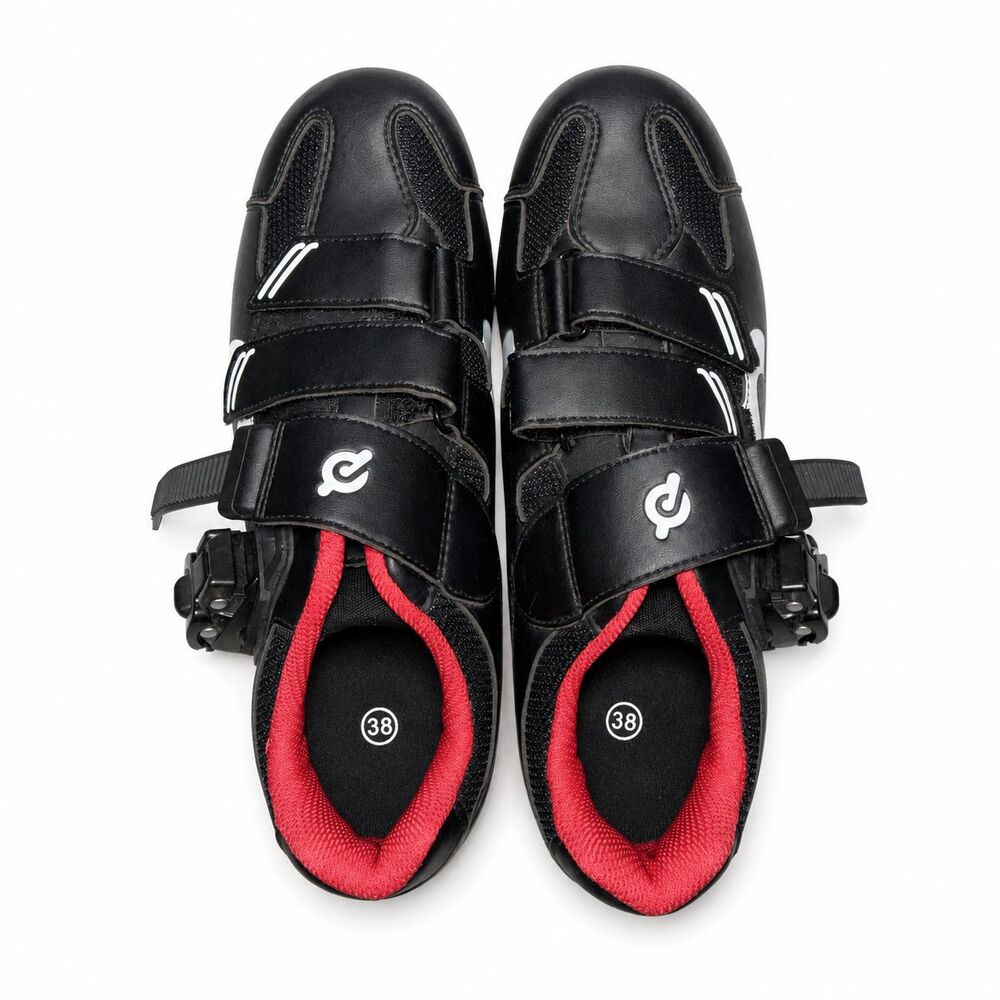 Peloton Original Cycling Shoes EU 38 Women’s 7 Delta Cleats Black Red